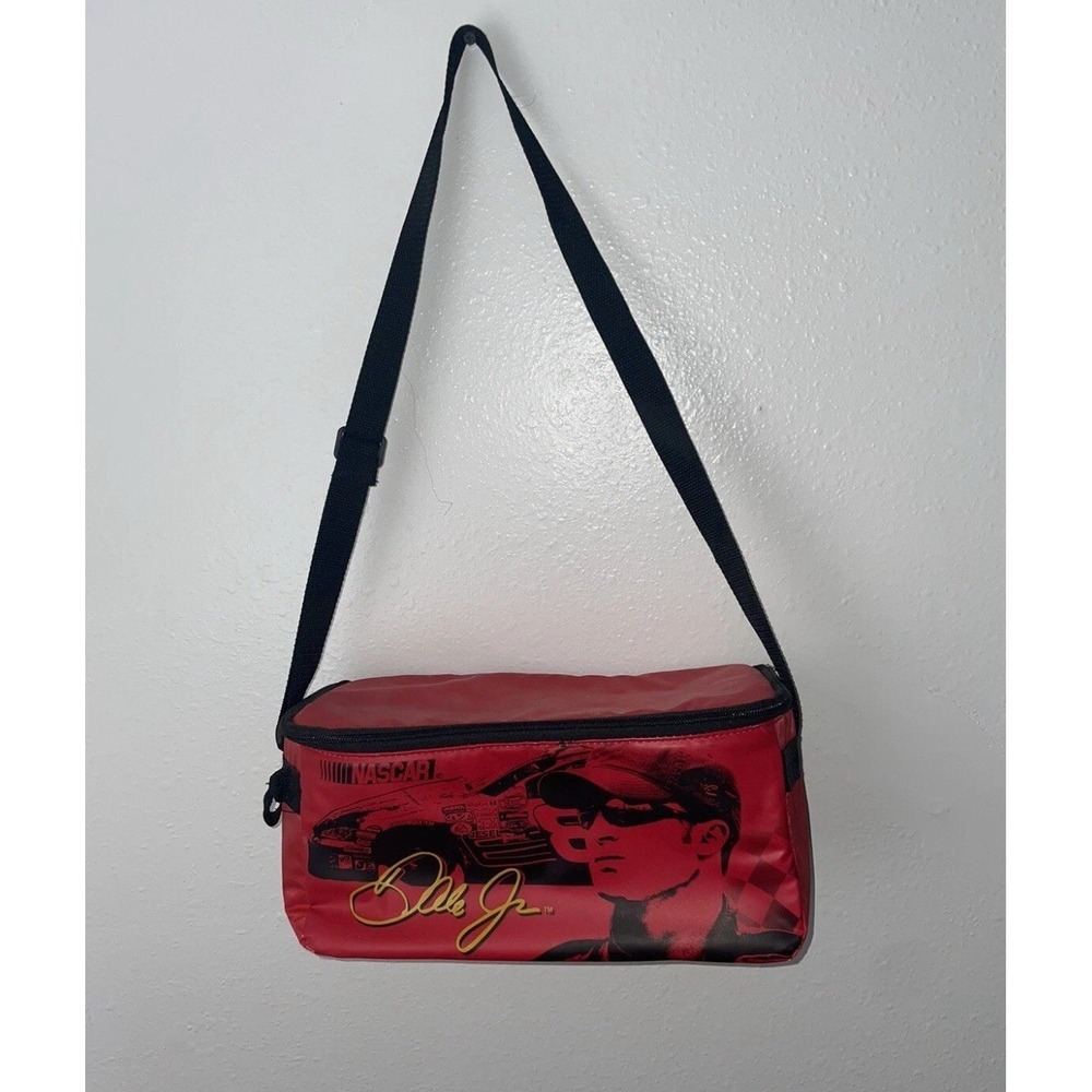 NASCAR Dale Earnhardt Jr Insulated Cooler Bag Shoulder Strap Red Lunch Box #8